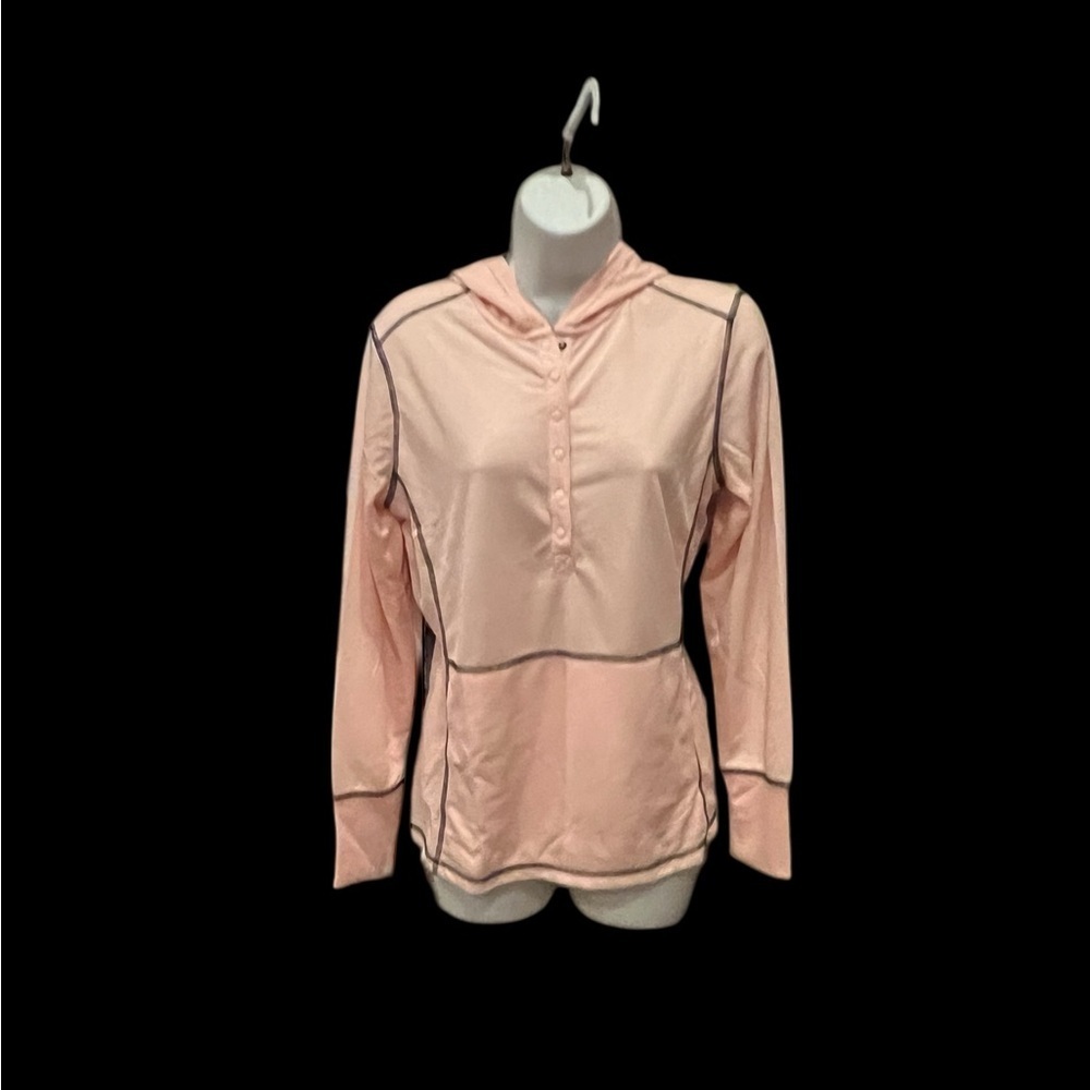 Kate Lord Performance Pink 1/4 Snap Hoodie, Size Medium NWOT - Picture 2 of 7